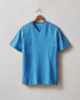 Men's Premium Slub V-Neck Tee - Strong Blue